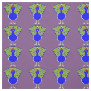 Funny Kerstmis Peacock Stof