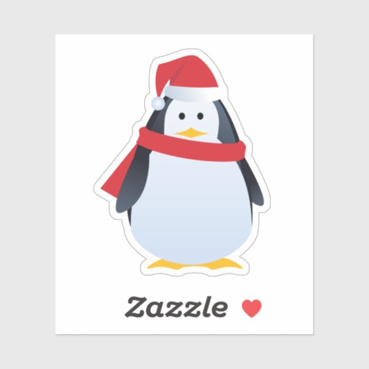 Funny Kerstmis Penguin Sticker (Vel)