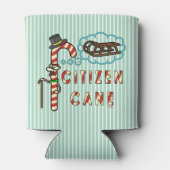 Funny Kerstmis Pun Citizen Cane Humor Holiday Blikjeskoeler (Achterkant)