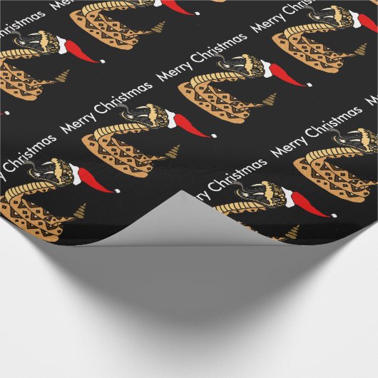 Funny Kerstmis Rattlesnake Cadeaupapier (Hoek)