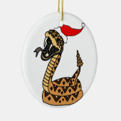 Funny Kerstmis Rattlesnake Keramisch Ornament (Rechts)
