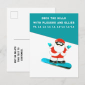 Funny Kerstmis Ski Holiday Uitnodiging Briefkaart (Voorkant / Achterkant)