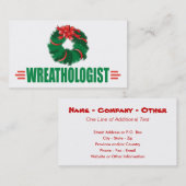 Funny Kerstmis Wreath Visitekaartje (Voorkant / Achterkant)