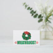Funny Kerstmis Wreath Visitekaartje (Staand voorkant)