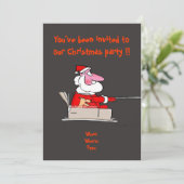 Funny kerstparty uitnodiging (Staand voorkant)