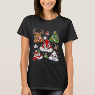 Funny Kerstpoop Emoji Shirt, Pajama T-shirt