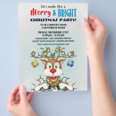 Funny Kerstreindeer Holiday Flyer (Hand)