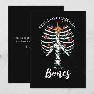 Funny Kerstskeleton Holiday Kaart