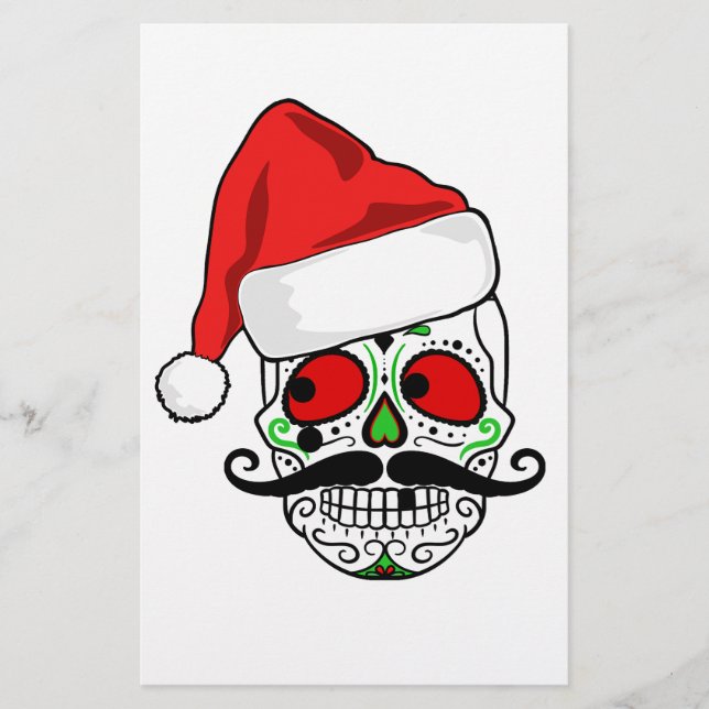 Funny kerstSugar Skull (Voorkant)