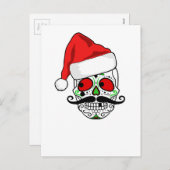 Funny kerstSugar Skull Feestdagenkaart (Voorkant / Achterkant)