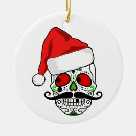 Funny kerstSugar Skull Keramisch Ornament