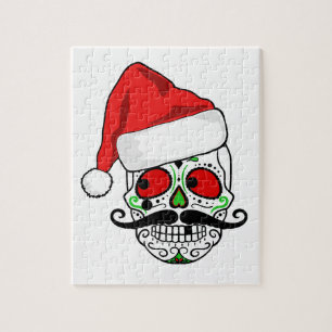 Funny kerstSugar Skull Legpuzzel