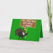 Funny KerstTurkije Feestdagen Kaart (Achterkant)