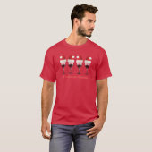 Funny Kerstwijn Santa Hat T-shirt (Voorkant volledig)