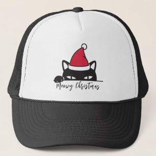 Funny Kerstzwarte kat Trucker Pet