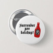 Funny Ketchup Pirate Ronde Button 5,7 Cm (Voorkant /achterkant)