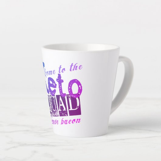 Funny Keto Diet Quote Latte Mok (Rechterhoek)