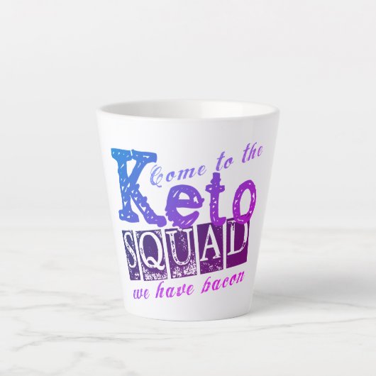 Funny Keto Diet Quote Latte Mok (Voorkant)