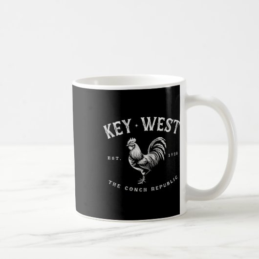 Funny Key West Haan Kip Sunrise Vissen Sur Koffiemok (Rechts)