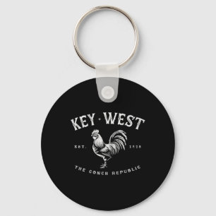 Funny Key West Haan Kip Sunrise Vissen Sur Sleutelhanger