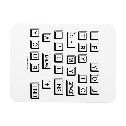 Funny Keyboard Magneet (Horizontaal)