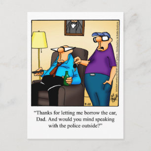 Funny "Keys to the Car" Briefkaart "spectickles"