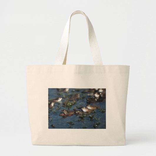 Funny kikkers grote tote bag (Voorkant)