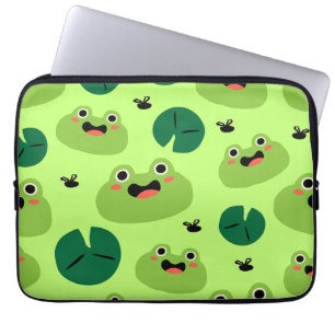 Funny kikkers laptop sleeve