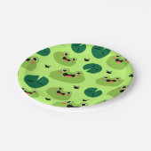 Funny kikkers papieren bordje (Gekanteld)