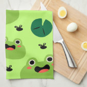 Funny kikkers theedoek (Quarter Fold)