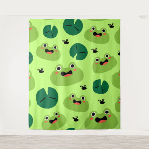 Funny kikkers wandkleed