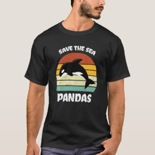 Funny Killer Whale Orca Dolphin redt het Zee Panda T-shirt