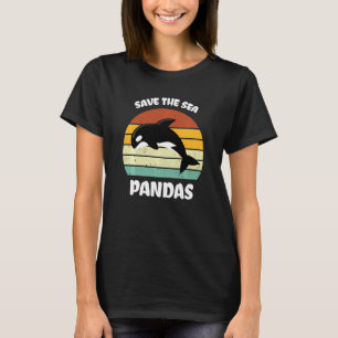 Funny Killer Whale Orca Dolphin redt het Zee Panda T-shirt