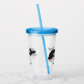 Funny killerwalvis orca leuke cartoon illustratie acryl drinkbeker (Links)
