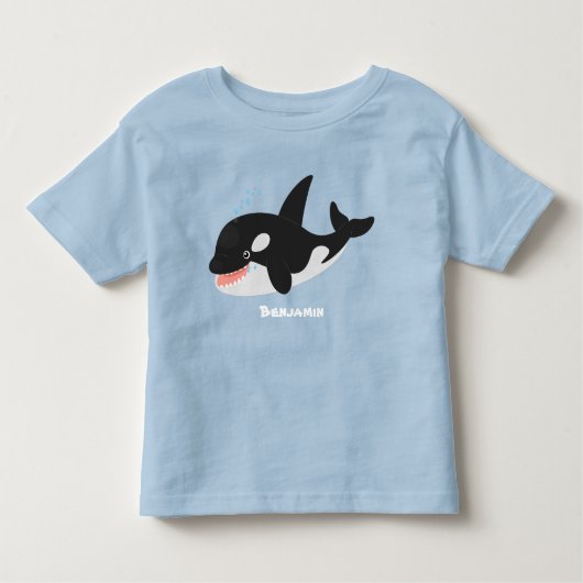 Funny killerwalvis orca leuke cartoon illustratie kinder shirts (Voorkant)