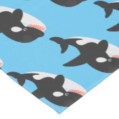 Funny killerwalvis orca leuke cartoon illustratie korte tafelloper (Hoek)