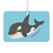 Funny killerwalvis orca leuke cartoon illustratie luchtverfrisser (Achterkant)