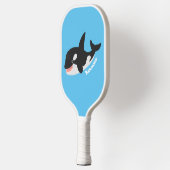 Funny killerwalvis orca leuke cartoon illustratie pickleball paddle (Links)