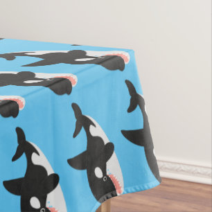 Funny killerwalvis orca leuke cartoon illustratie tafelkleed