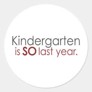Funny Kindergarten Afstudeerder Ronde Sticker