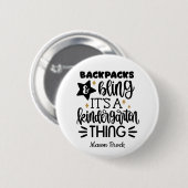 Funny Kindergarten gepersonaliseerd cadeau Ronde Button 5,7 Cm (Voorkant /achterkant)