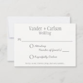 Funny Kindly Reply Polka Dots Wedding RSVP Card Kaartje (Achterkant)