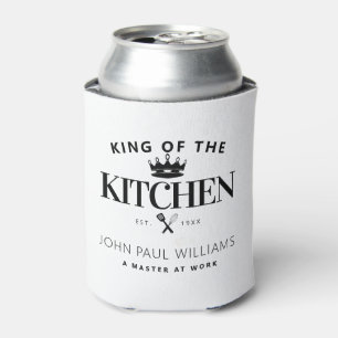 Funny King of the Kitchen Crown Foodie Dad for Men Blikjeskoeler