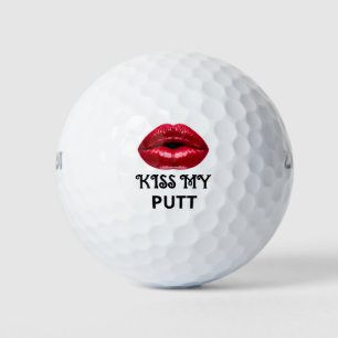 Funny Kiss My Putt Golf Balls Golfballen