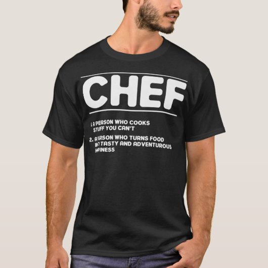 Funny Kitchen Chef Definition america T-shirt (Voorkant)