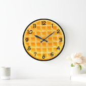 Funny Kitchen Waffle Theme Wall Grote Klok (Huis)