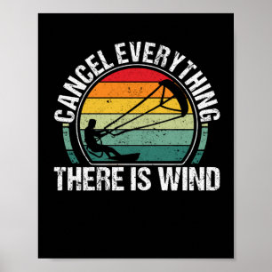 Funny Kitesurf Kiteboarding Cancel Alles is Poster