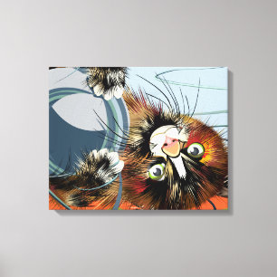 Funny Kitten Canvas Afdruk