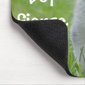 Funny Kitten Caption Tiny maar Fierce Muismat (Hoek)