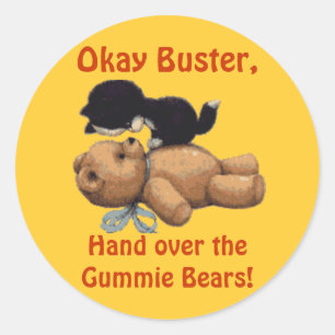 Funny Kitten en Teddy Bear Stickers
